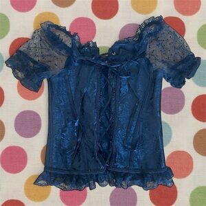 Black Lace Corset Top